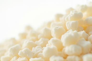 Pile of soy wax flakes